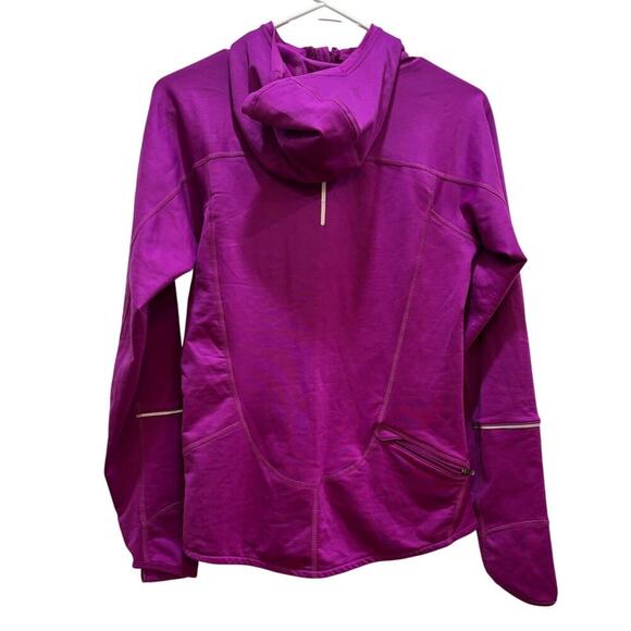 Nike Fri Fit Women S Purple Half Zip Rear Pocket Hooded Performance Pullover - Picture 10 of 10